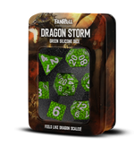 Dragon Storm Silicone Dice Set: Green Dragon Scales