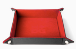 Velvet Folding Dice Tray with Leather Backing