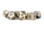 16mm Metal Dice Set Antique Gold