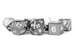 16mm Metal Polyhedral Dice Set Sterling Gray