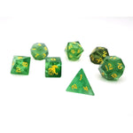 Green Fluorite Stone Dice Set