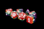 Rainbow 16mm Resin Poly Dice Set