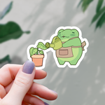 Frog Watering Houseplants Sticker - 3
