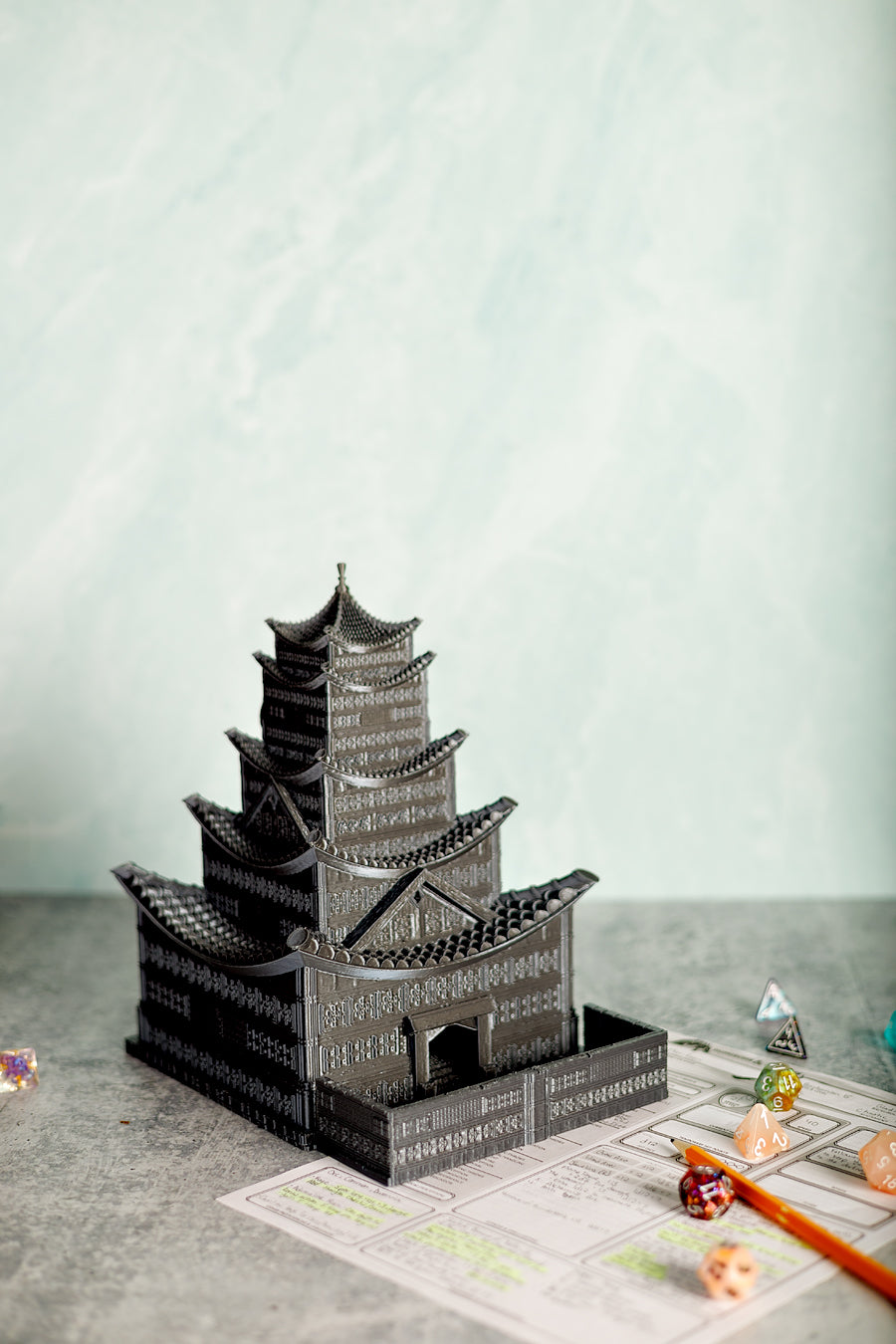 Pagoda Dice Tower w/Tray