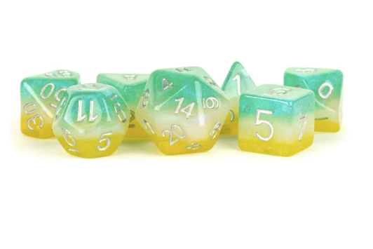 Layered Stardust 16mm Resin Poly Dice (3 Options)