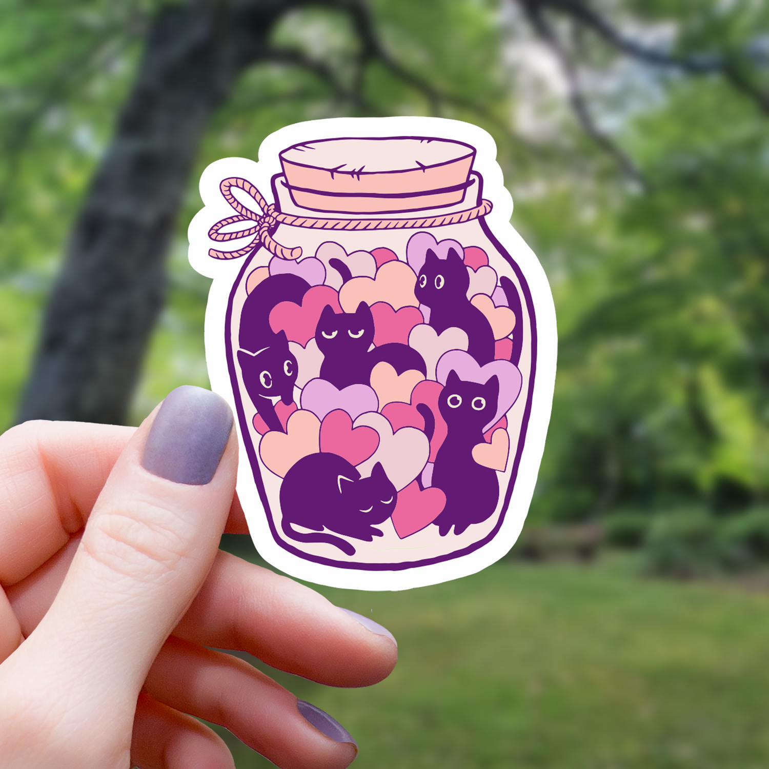 Love and Cats Sticker - 3"