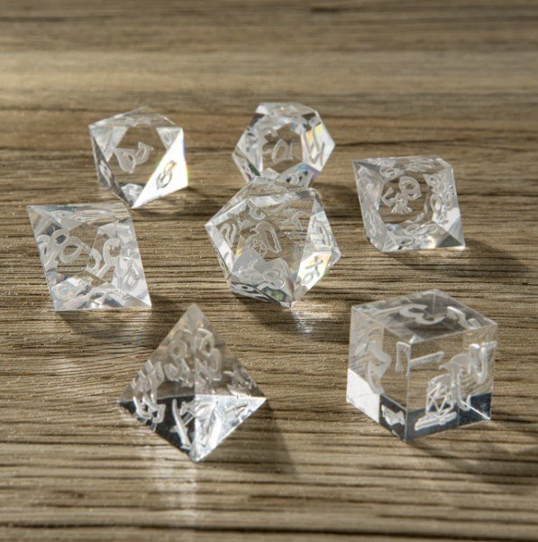 Captured Magic Hand Sanded Sharp Edge Resin - White Crystal