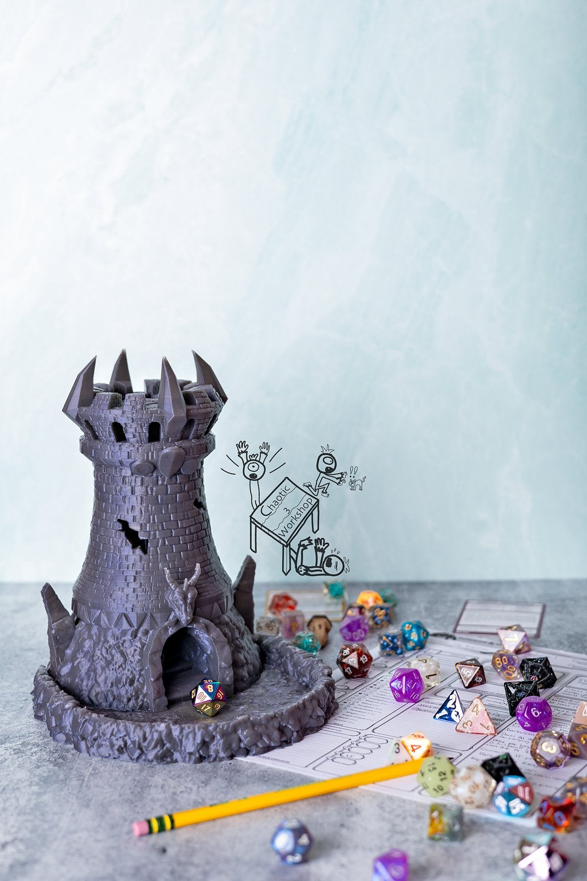 Fighter Dice Tower w/ Tray