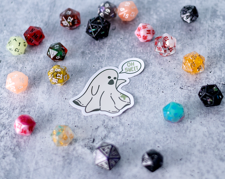 Oh Sheet Funny Ghost Sticker - 3"